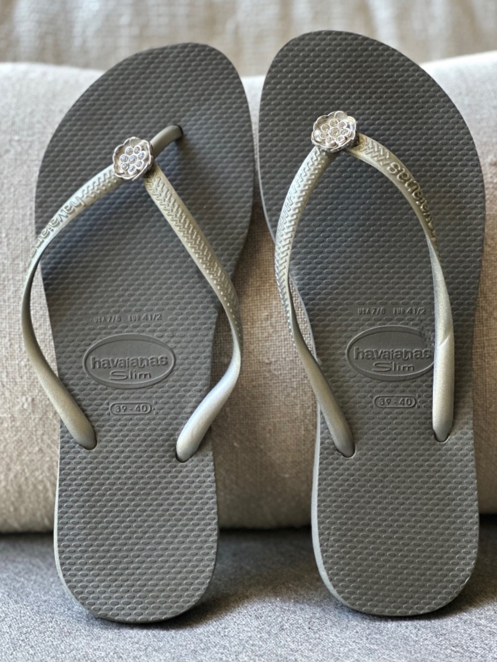 Neutral Flip Flops with a little BLING!
